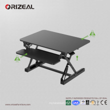 Orizeal desktop adjustable standing desk, black raisable desktop (OZ-OSDC004)